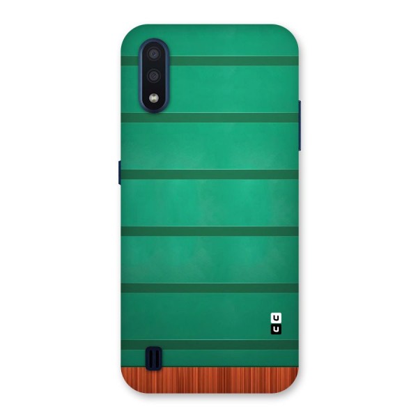 Green Wood Stripes Back Case for Galaxy M01