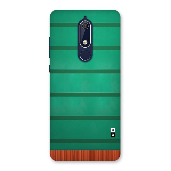 Green Wood Stripes Back Case for Nokia 5.1