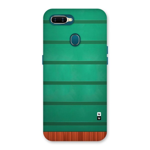 Green Wood Stripes Back Case for Oppo A12