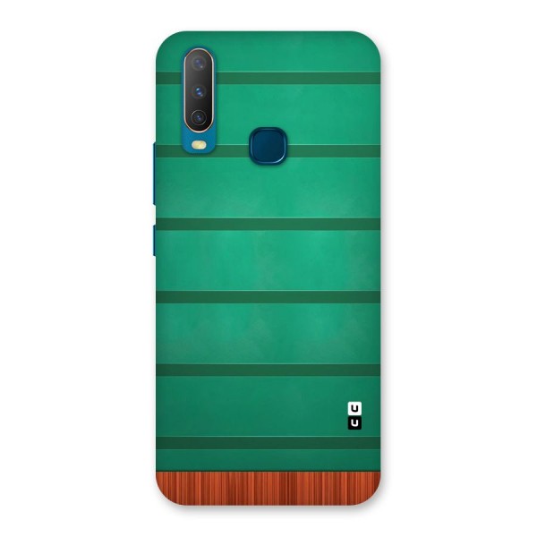 Green Wood Stripes Back Case for Vivo U10