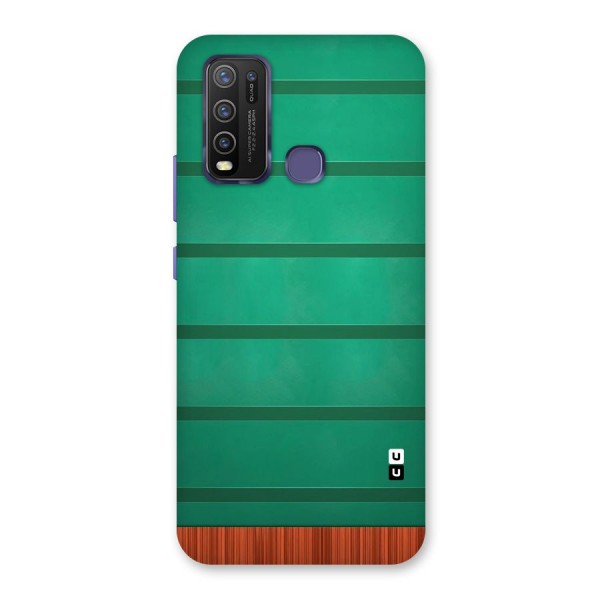 Green Wood Stripes Back Case for Vivo Y30