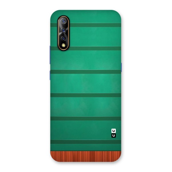 Green Wood Stripes Back Case for Vivo Z1x