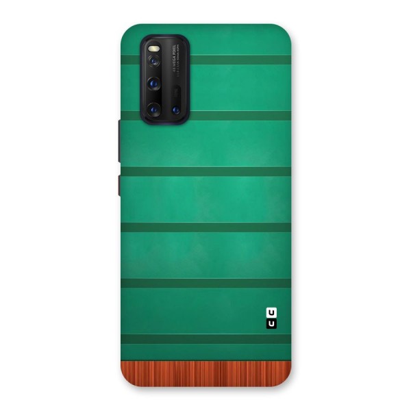 Green Wood Stripes Back Case for Vivo iQOO 3