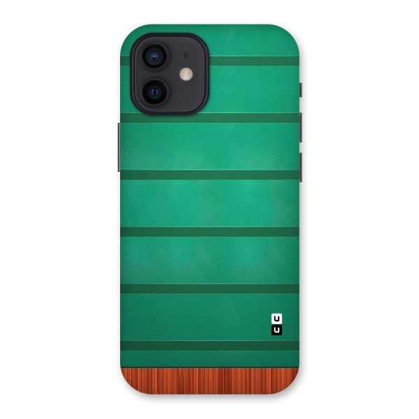 Green Wood Stripes Back Case for iPhone 12