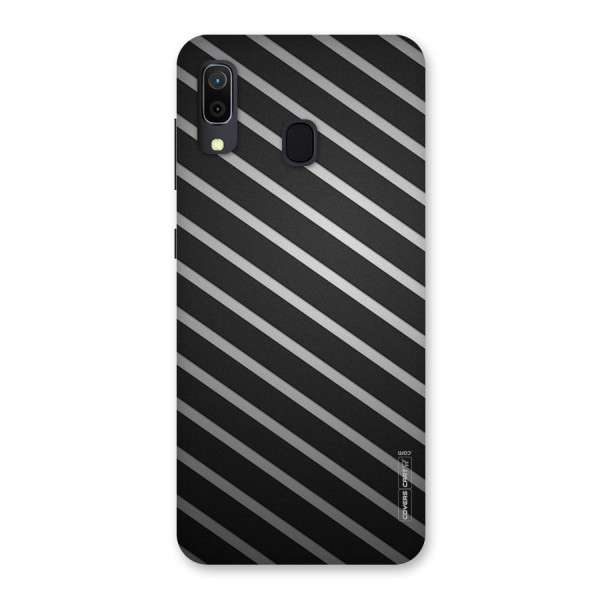 Grey And Black Stripes Back Case for Galaxy A20