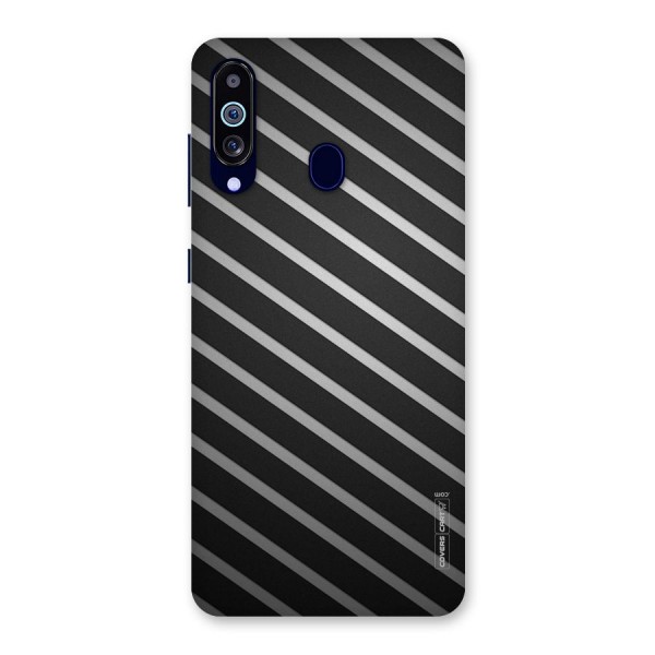 Grey And Black Stripes Back Case for Galaxy A60