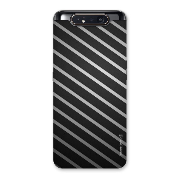 Grey And Black Stripes Back Case for Galaxy A80