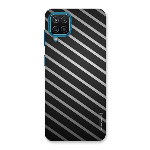 Grey And Black Stripes Back Case for Galaxy F12