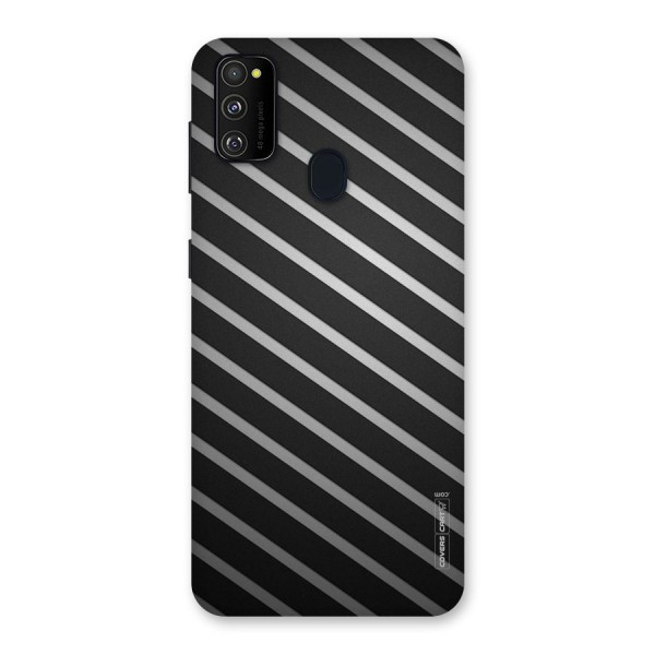 Grey And Black Stripes Back Case for Galaxy M21