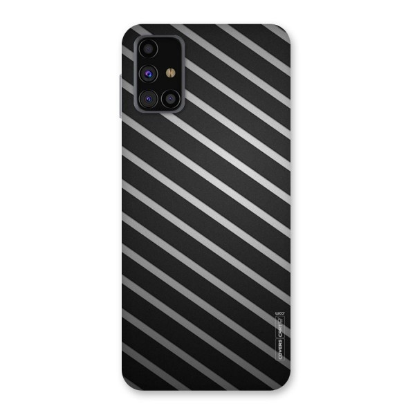 Grey And Black Stripes Back Case for Galaxy M31s