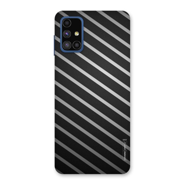 Grey And Black Stripes Back Case for Galaxy M51