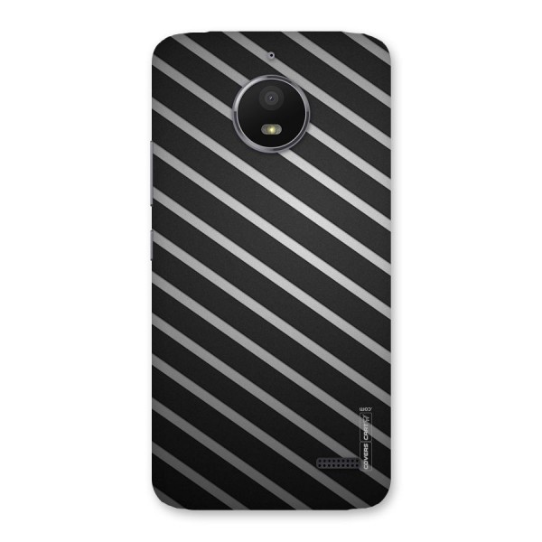 Grey And Black Stripes Back Case for Moto E4