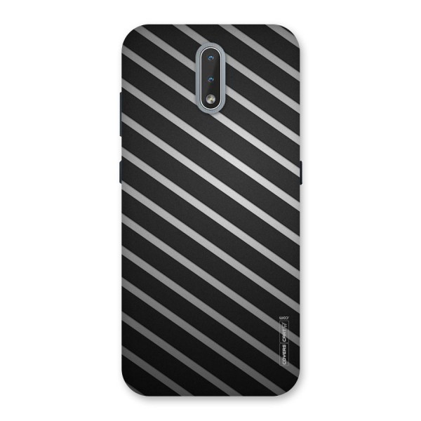 Grey And Black Stripes Back Case for Nokia 2.3