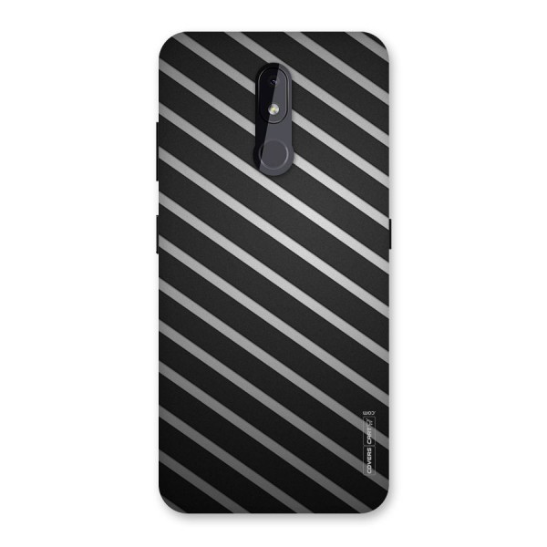 Grey And Black Stripes Back Case for Nokia 3.2