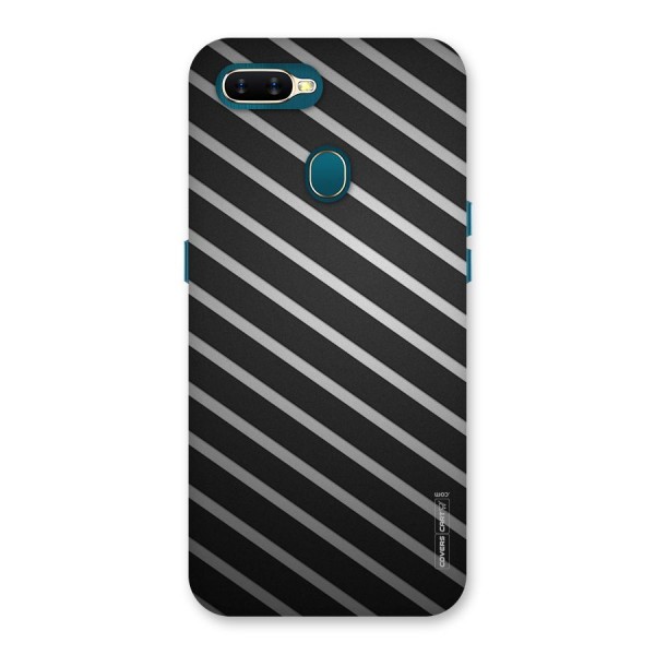 Grey And Black Stripes Back Case for Oppo A12