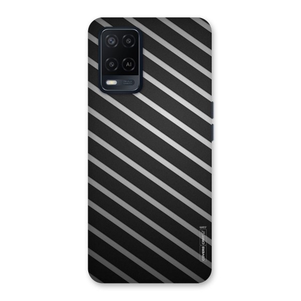 Grey And Black Stripes Back Case for Oppo A54