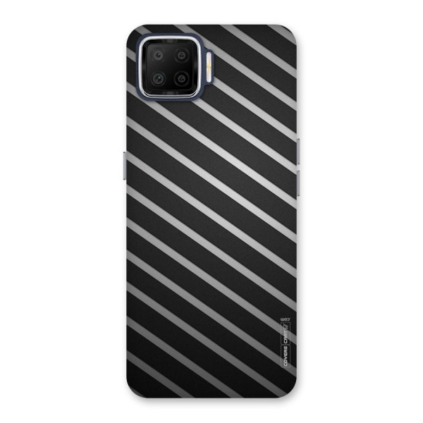 Grey And Black Stripes Back Case for Oppo F17