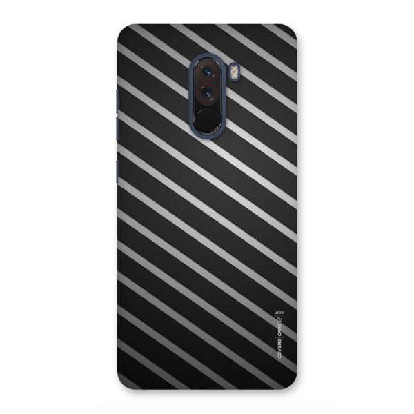 Grey And Black Stripes Back Case for Poco F1