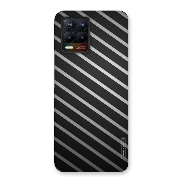 Grey And Black Stripes Back Case for Realme 8