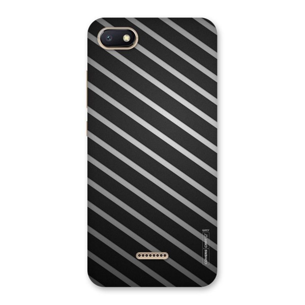 Grey And Black Stripes Back Case for Redmi 6A