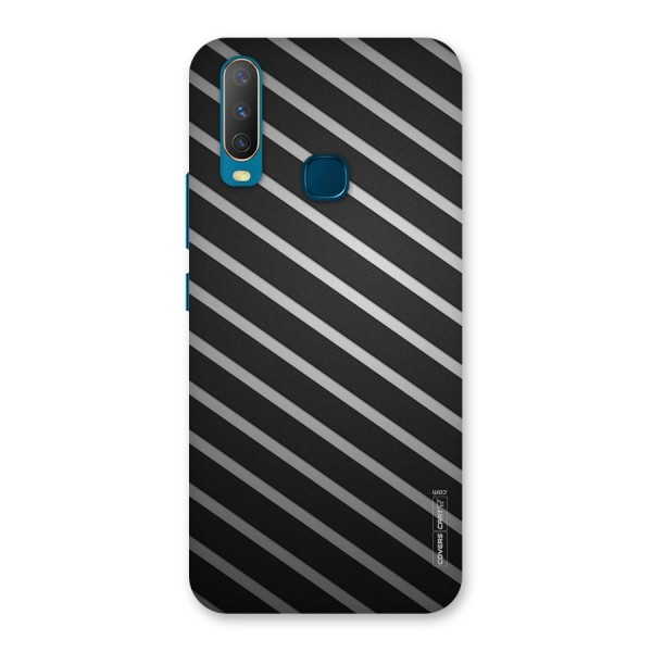 Grey And Black Stripes Back Case for Vivo Y15