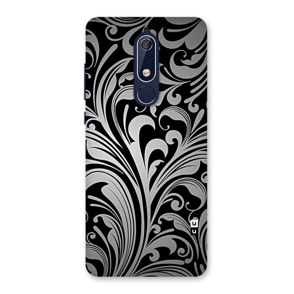 Grey Beauty Pattern Back Case for Nokia 5.1