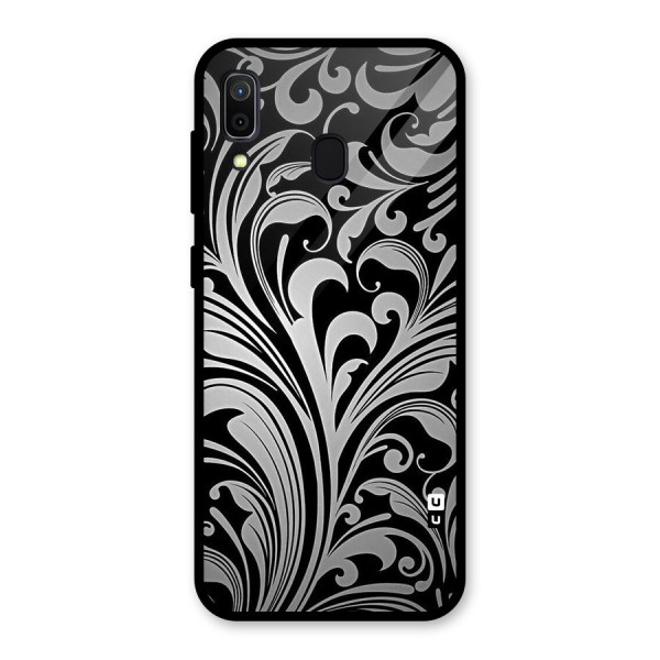 Grey Beauty Pattern Glass Back Case for Galaxy A30