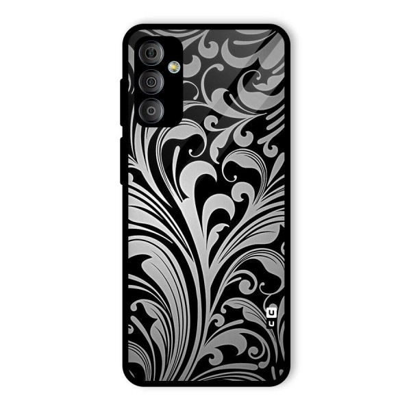 Grey Beauty Pattern Glass Back Case for Galaxy F23