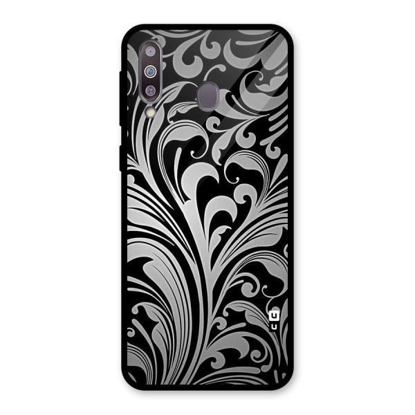 Grey Beauty Pattern Glass Back Case for Galaxy M30