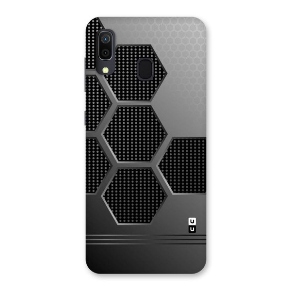 Grey Black Hexa Back Case for Galaxy A20