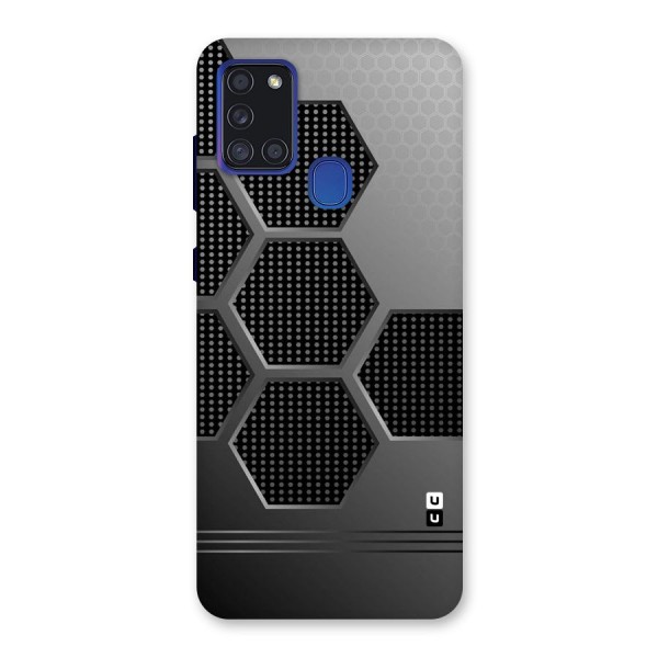 Grey Black Hexa Back Case for Galaxy A21s