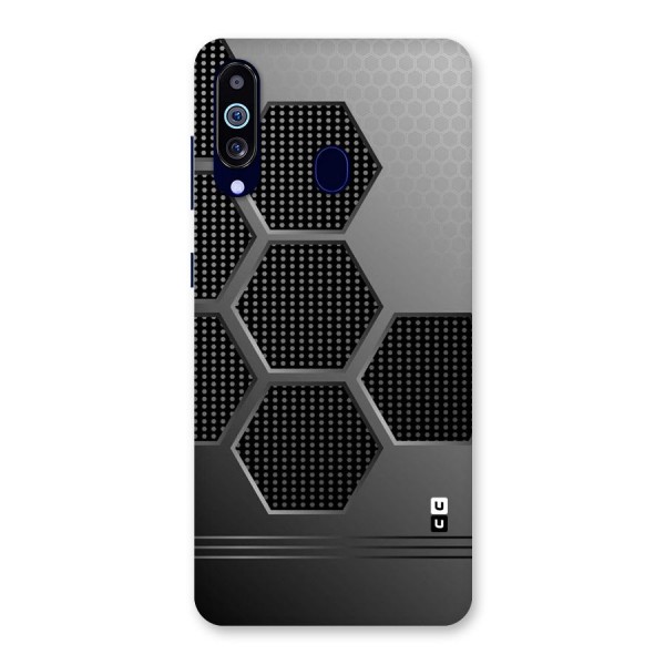 Grey Black Hexa Back Case for Galaxy A60