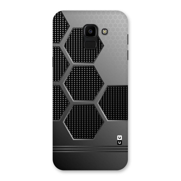 Grey Black Hexa Back Case for Galaxy J6