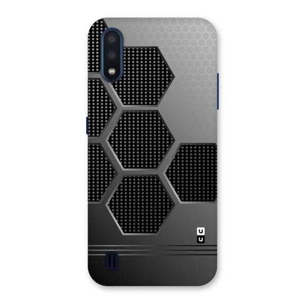 Grey Black Hexa Back Case for Galaxy M01