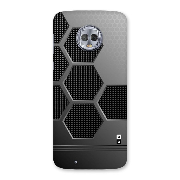 Grey Black Hexa Back Case for Moto G6