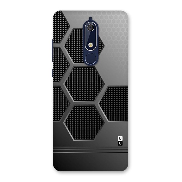 Grey Black Hexa Back Case for Nokia 5.1