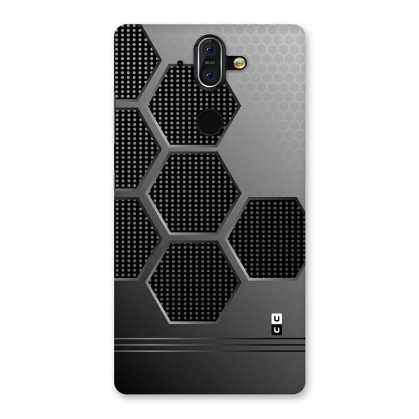 Grey Black Hexa Back Case for Nokia 8 Sirocco