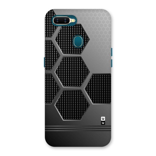 Grey Black Hexa Back Case for Oppo A11k