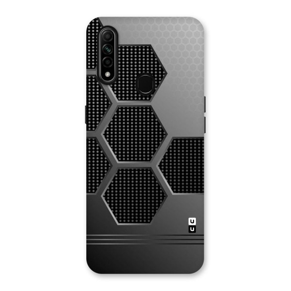 Grey Black Hexa Back Case for Oppo A31