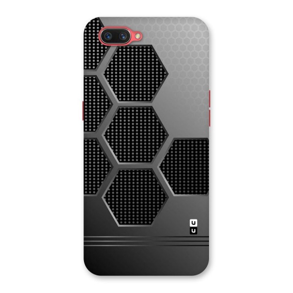 Grey Black Hexa Back Case for Oppo A3s