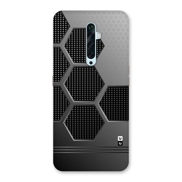 Grey Black Hexa Back Case for Oppo Reno2 F