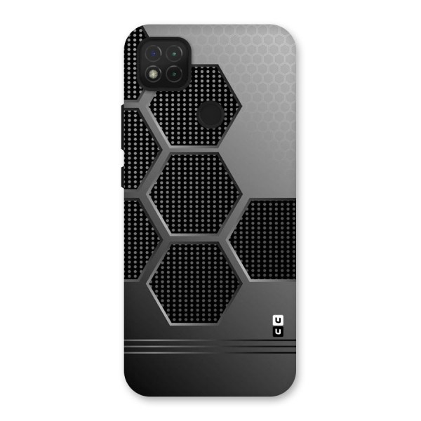 Grey Black Hexa Back Case for Redmi 9C