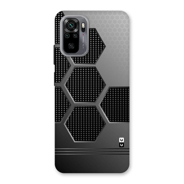 Grey Black Hexa Back Case for Redmi Note 10