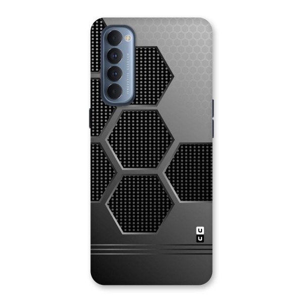 Grey Black Hexa Back Case for Reno4 Pro