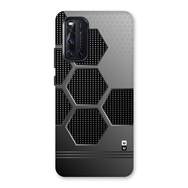 Grey Black Hexa Back Case for Vivo V19