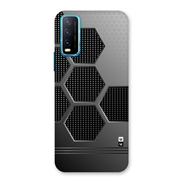 Grey Black Hexa Back Case for Vivo Y20G