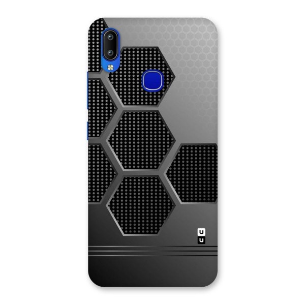 Grey Black Hexa Back Case for Vivo Y91