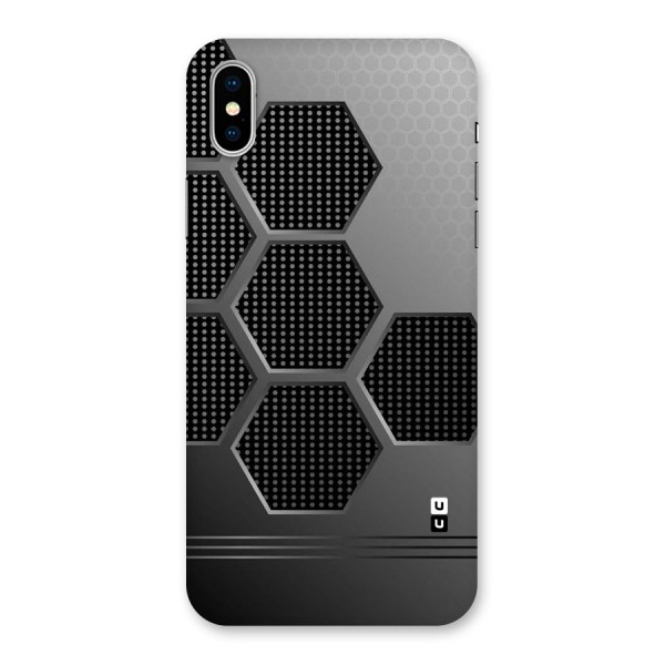 Grey Black Hexa Back Case for iPhone XS