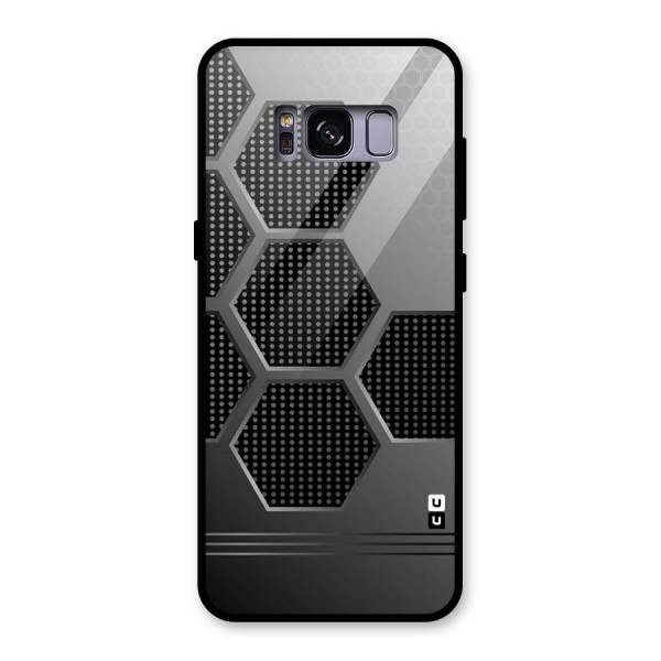 Grey Black Hexa Glass Back Case for Galaxy S8