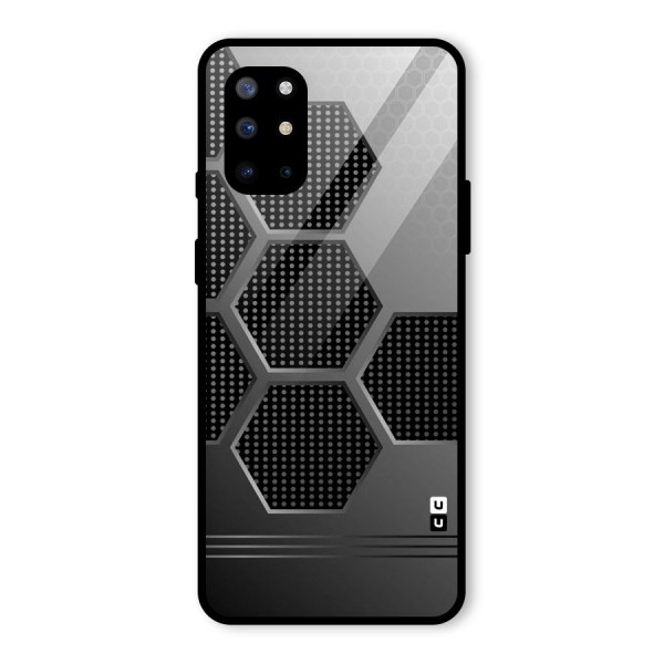 Grey Black Hexa Glass Back Case for OnePlus 8T